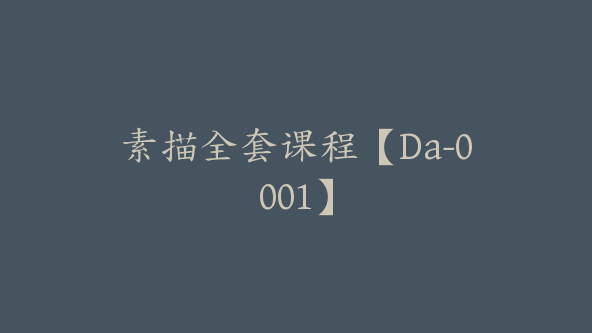 素描全套课程【Da-0001】