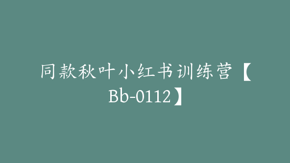 同款秋叶小红书训练营【Bb-0112】