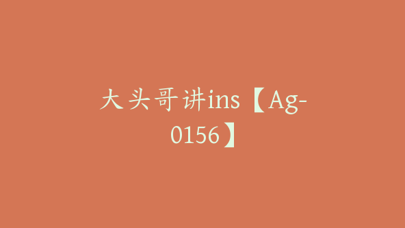 大头哥讲ins【Ag-0156】